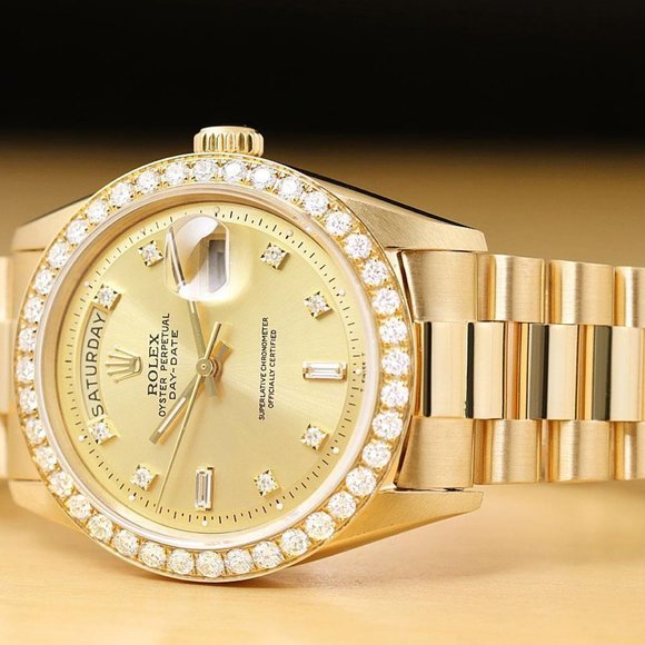 Rolex New Condition Men's President Date 18kt w/ genuine box and hang tag - Picture 4 of 9